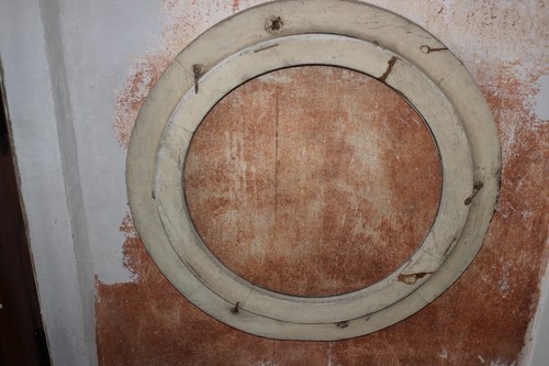 Altes rundes fenster - fenster, eiche