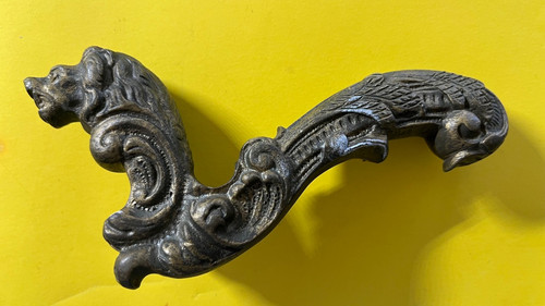 Alte messing türklinke mit - türklinke,