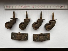 6 antike Eisen-Rollen